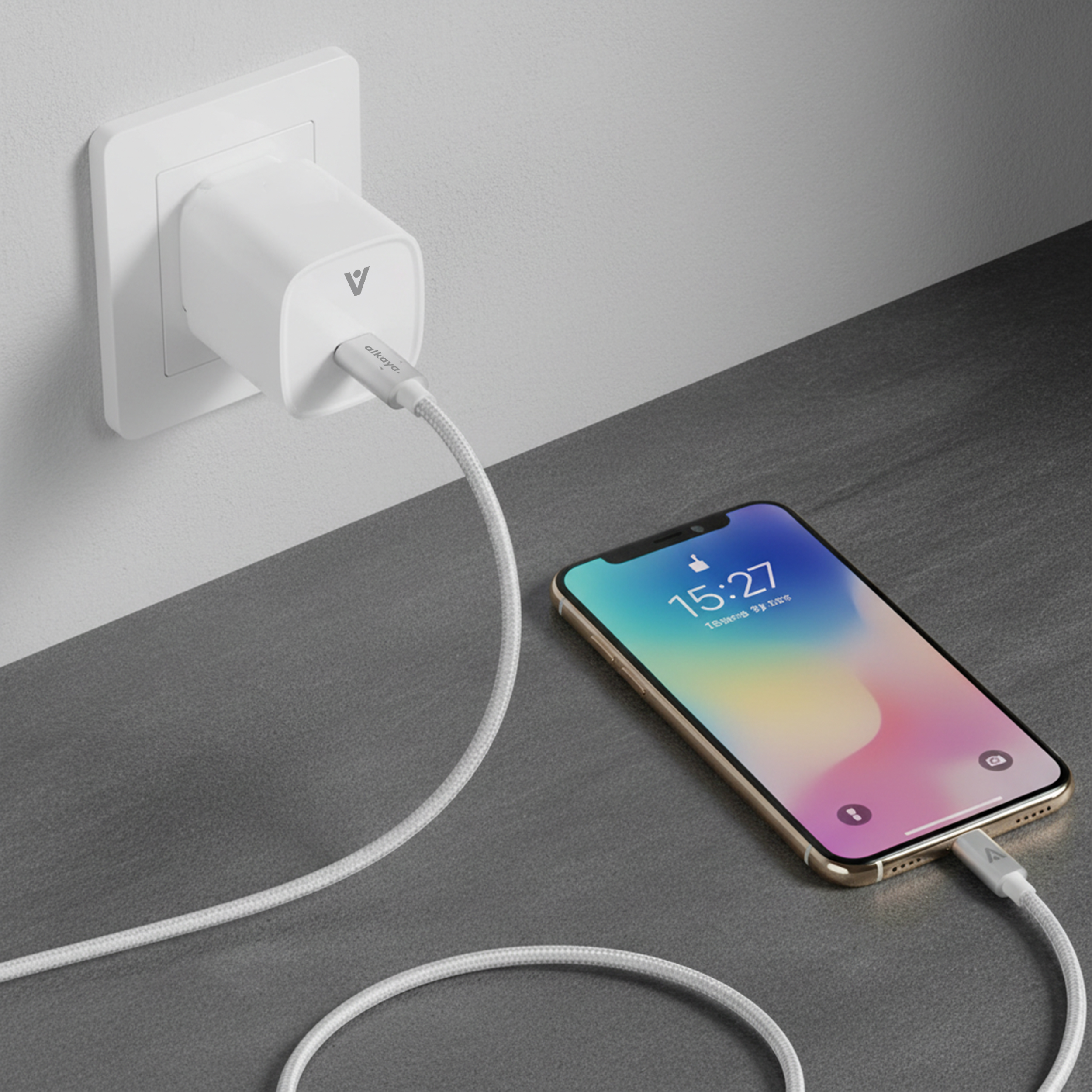 alkaya. | NEXUS Speed Flex | Charger Set | 20 Watt USB C/C Universal Kompatibilität, weiß