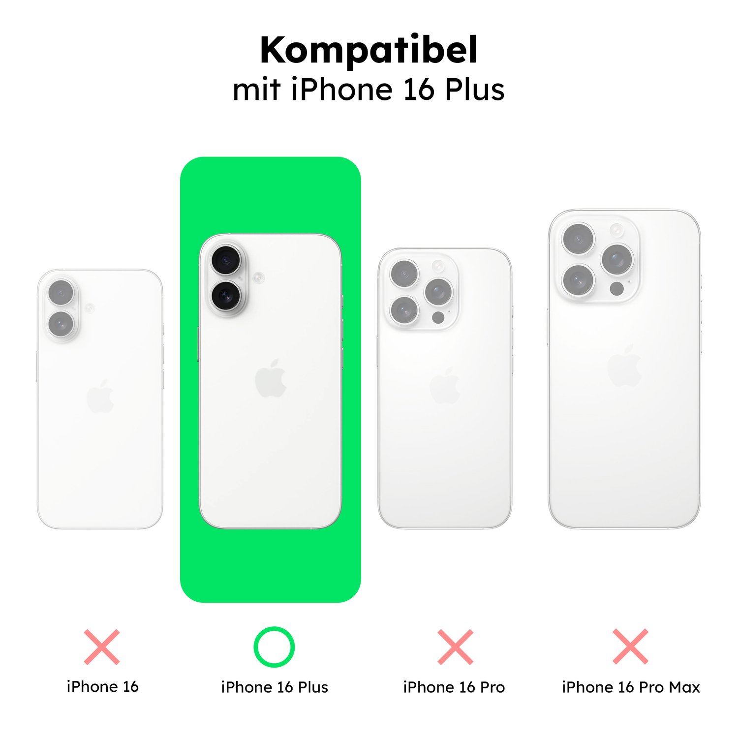 alkaya. | LUCID Clear Case kompatibel mit Magsafe transparent, iPhone 16 Plus