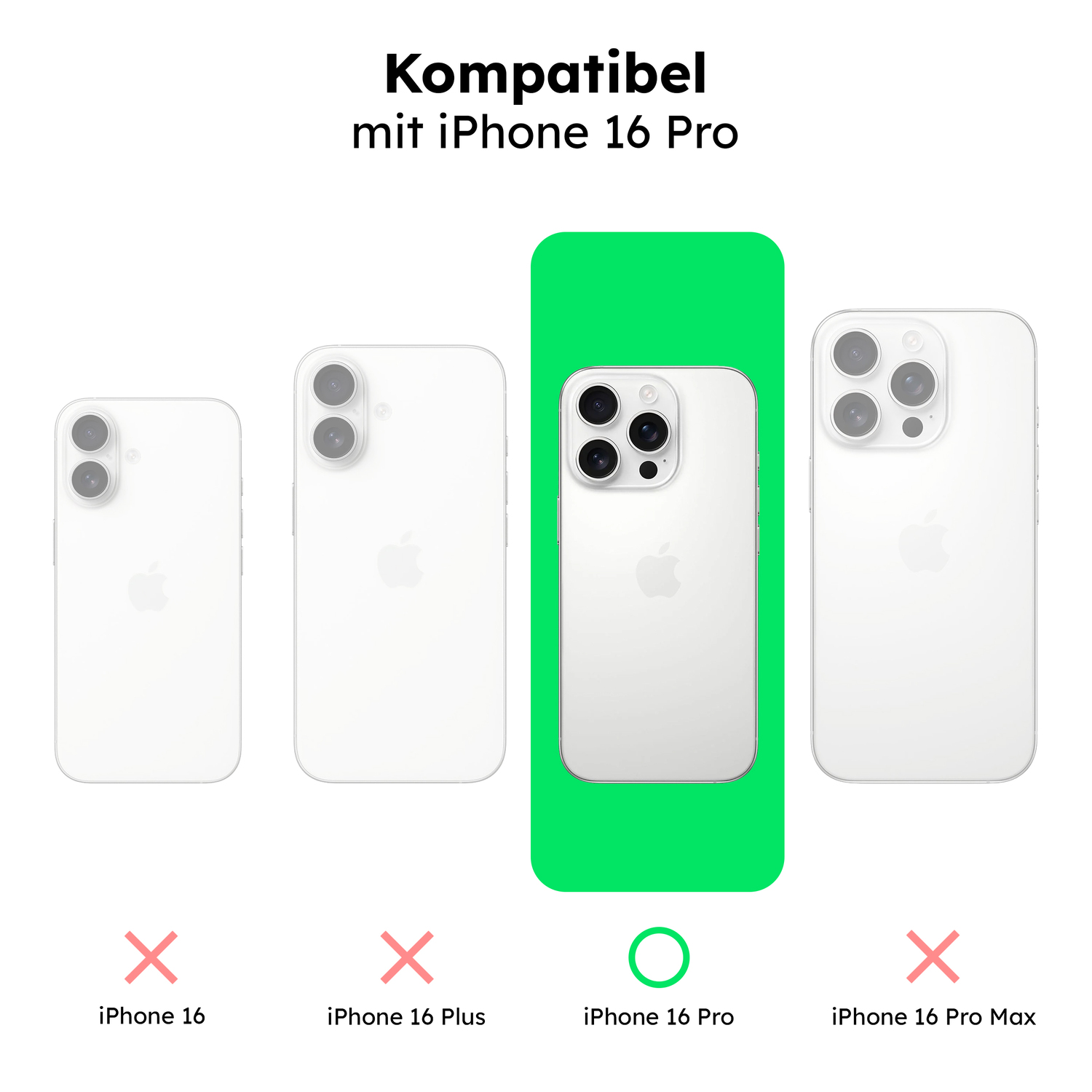 alkaya. | LUCID Silikon Case kompatibel mit Magsafe Pink, iPhone 16 Pro