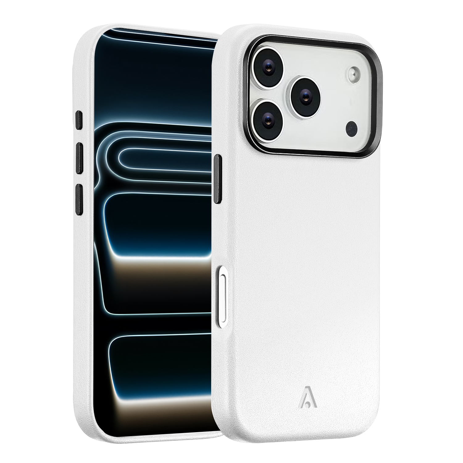 alkaya. | LUCID PU-Leder Case kompatibel mit Magsafe weiß, iPhone 17 Pro/18 Pro