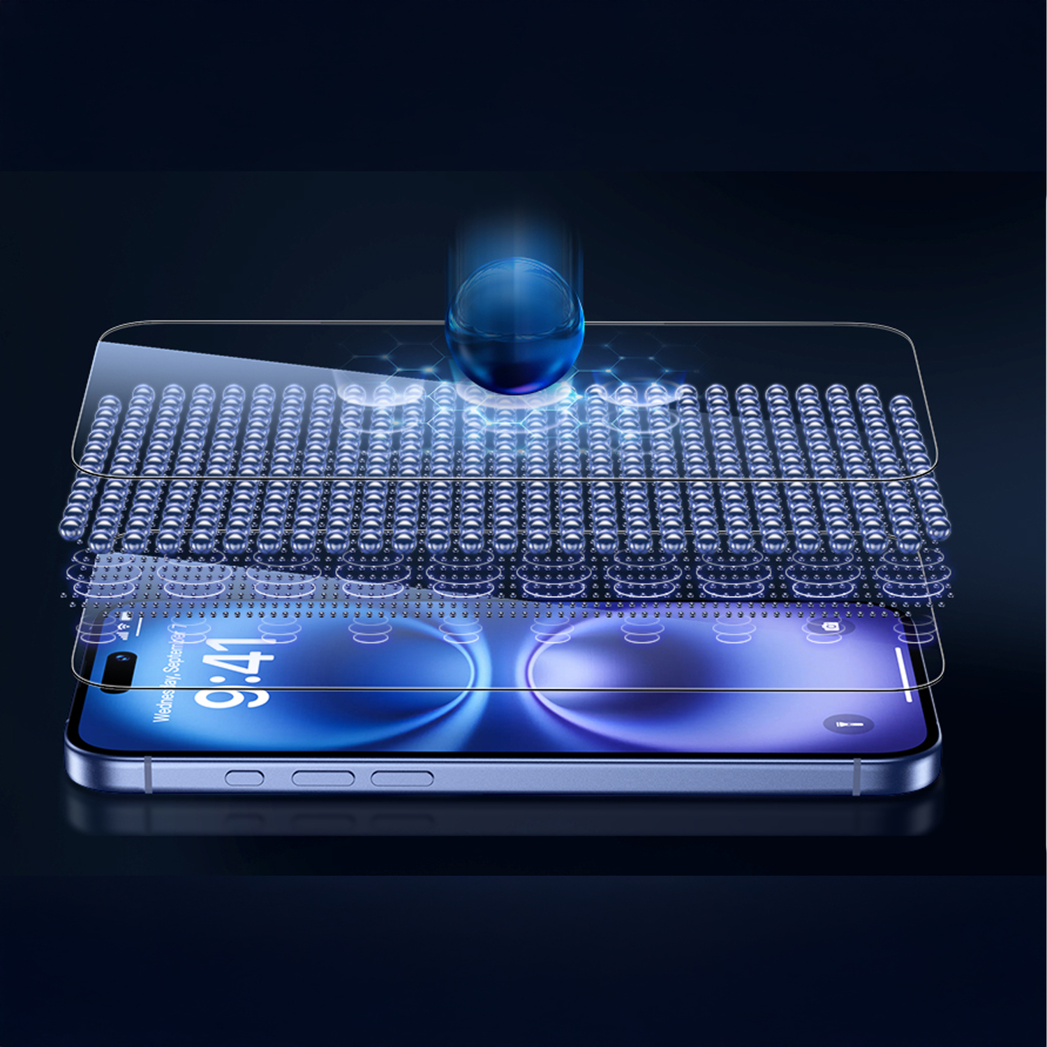 alkaya. | A Shield | Display-Sichtschutzglas | 3D Full Cover | Privacy, iPhone 15 / 16