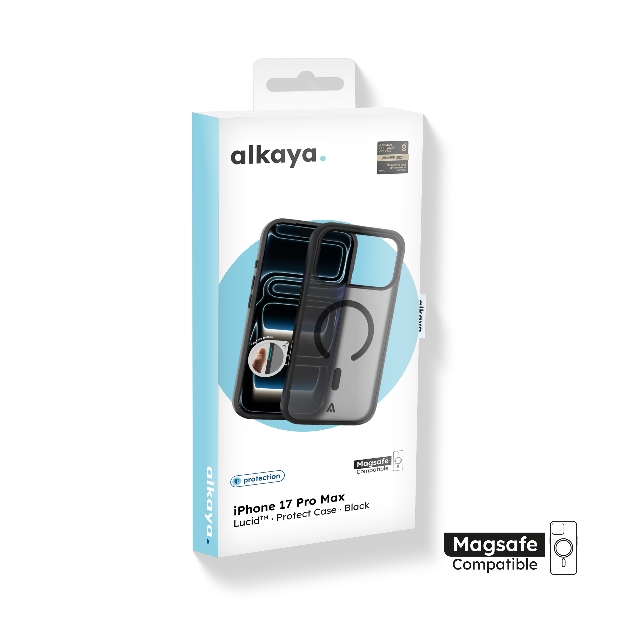alkaya. | LUCID Protect Case kompatibel mit Magsafe schwarz, iPhone 17 Pro Max