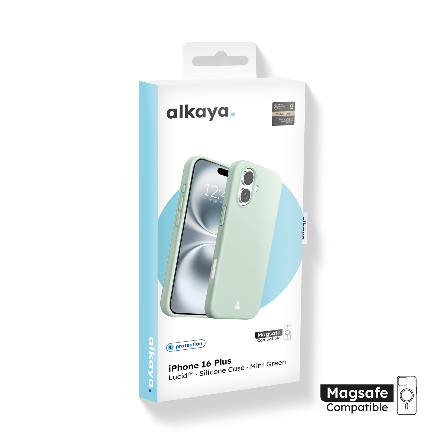 alkaya. | LUCID Silikon Case kompatibel mit Magsafe mint grün, iPhone 16 Plus