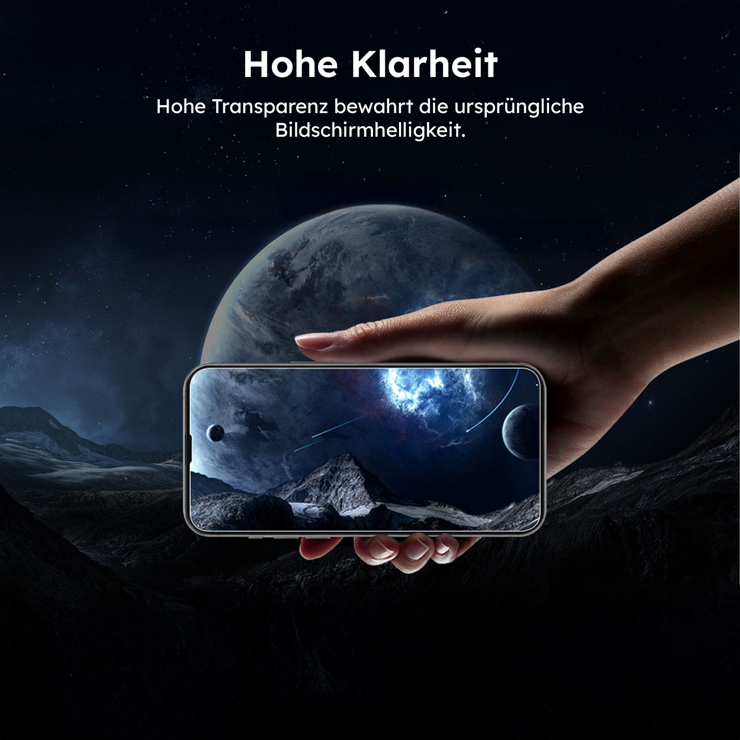 alkaya. | A Shield | Displayschutzglas | 3D Full Cover transparent, iPhone 14 Pro Max