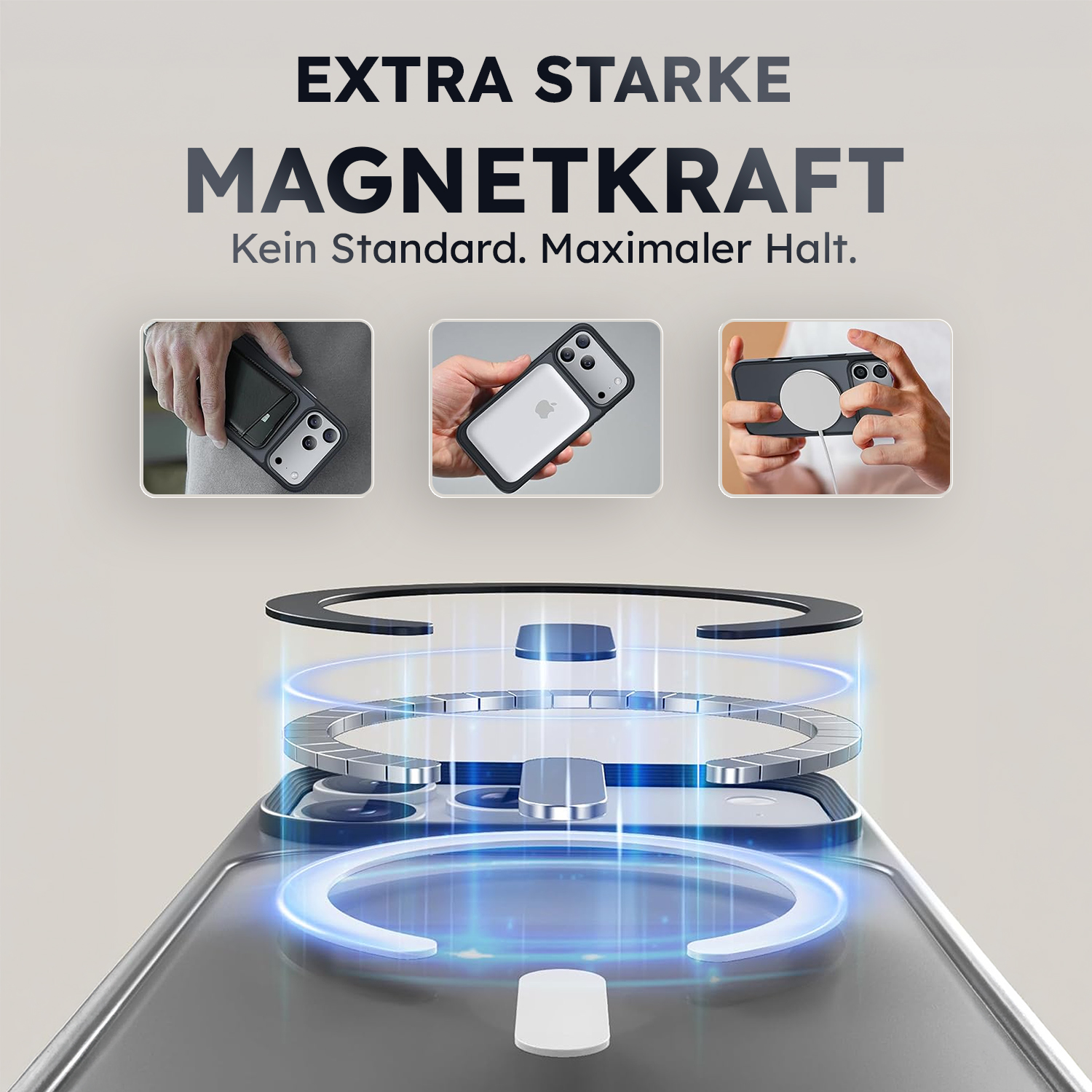 alkaya. | LUCID Frosted Case kompatibel mit Magsafe schwarz, iPhone 18 Pro Max