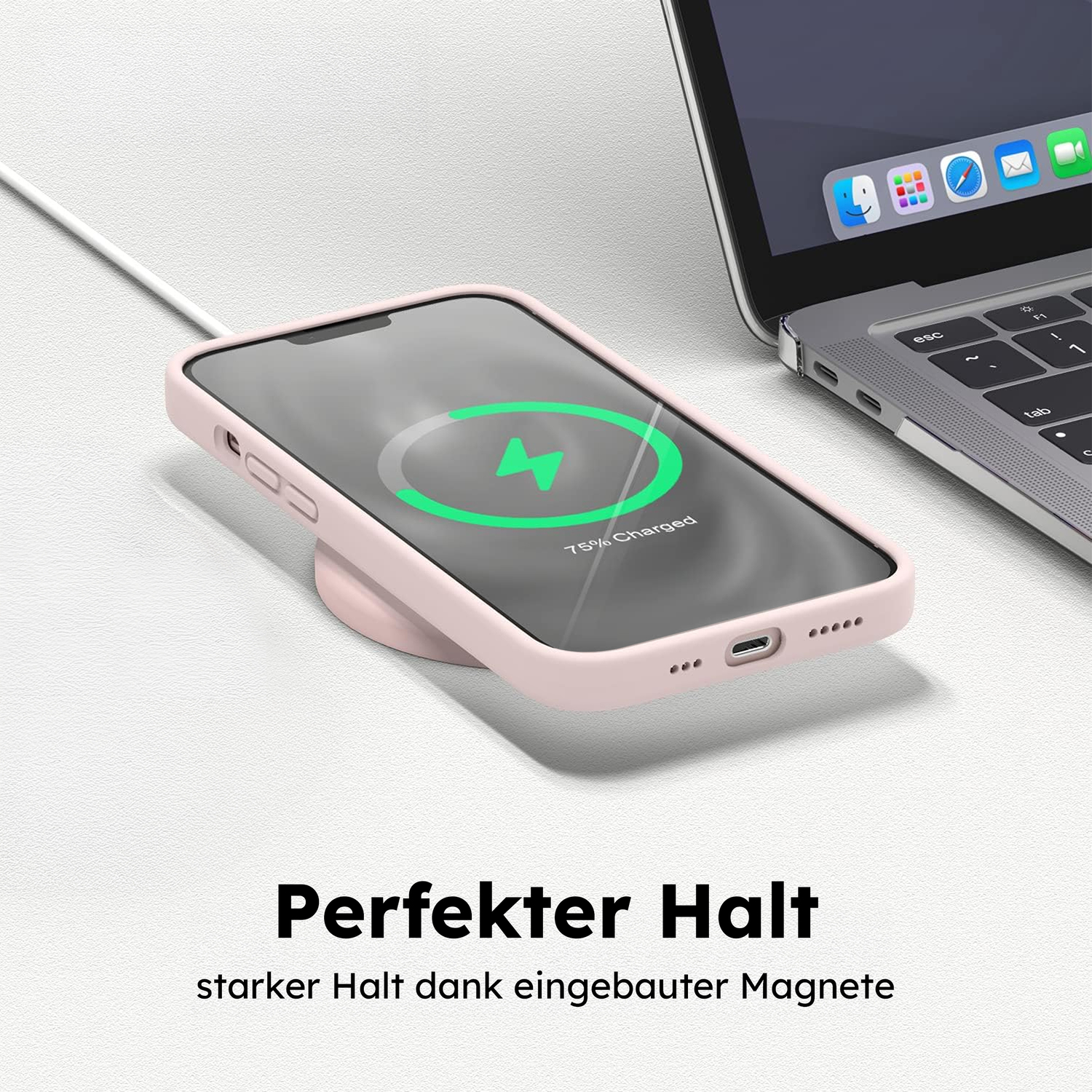 alkaya. | LUCID Silikon Case kompatibel mit Magsafe  pink, iPhone 15