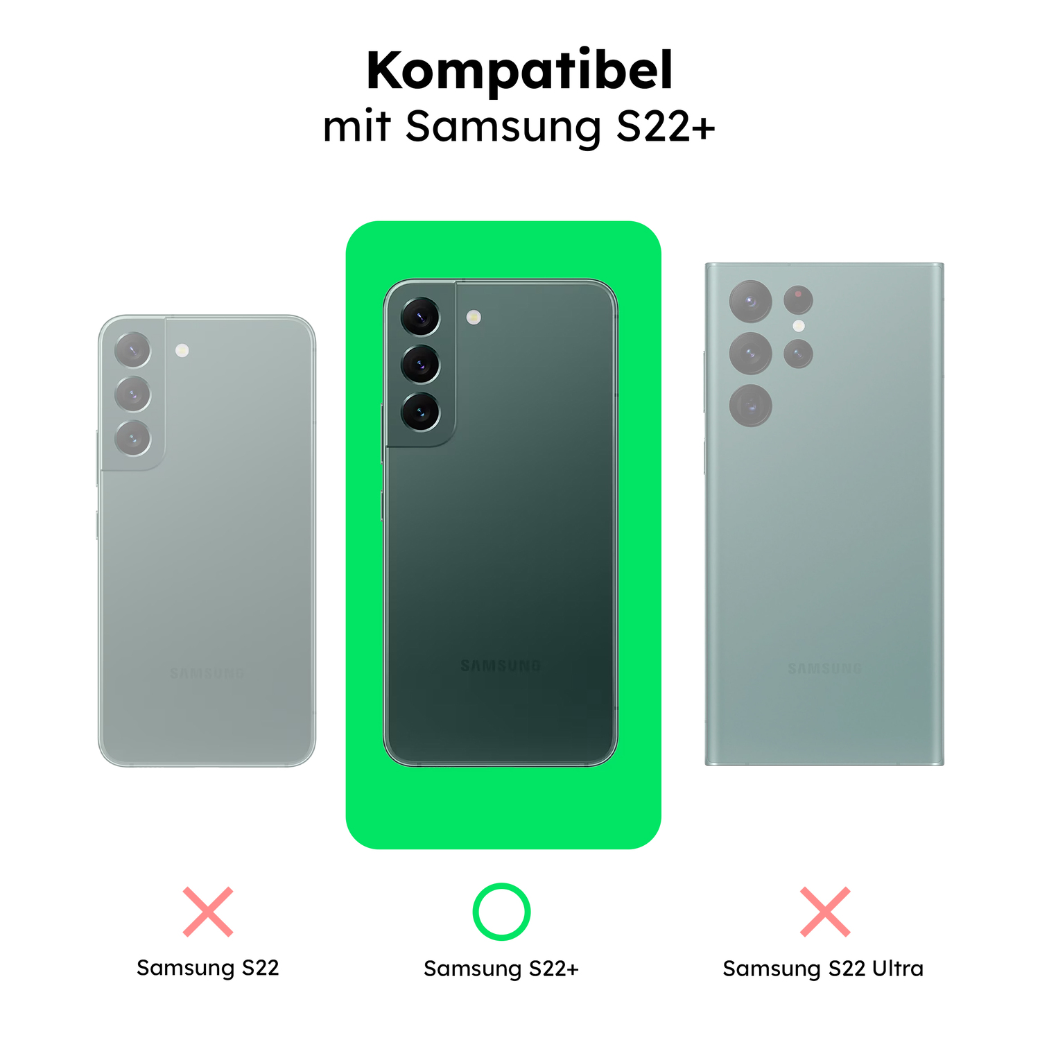 alkaya. | LUCID Clear Case kompatibel mit Magsafe transparent, Samsung S22+