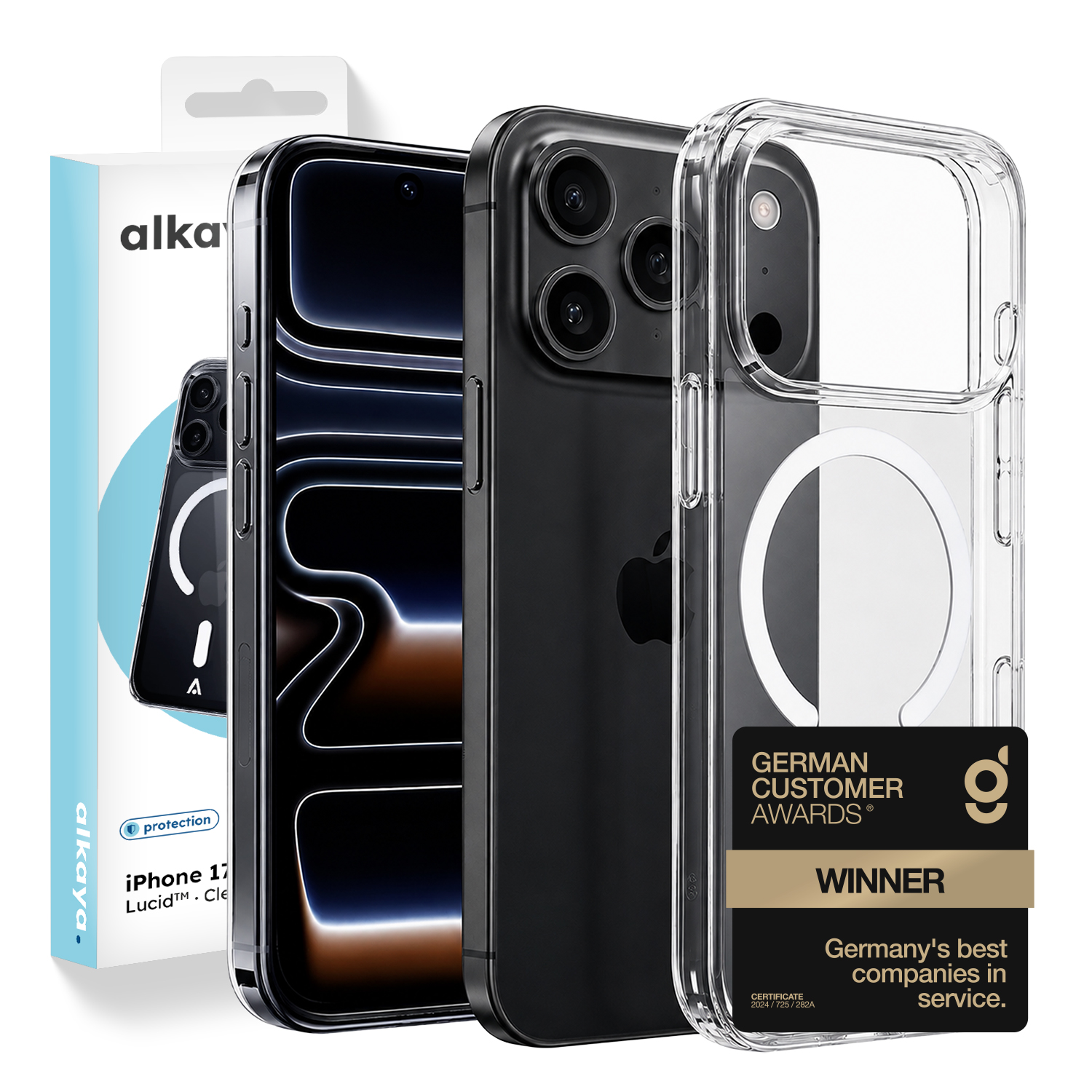 alkaya. | LUCID Clear Case kompatibel mit Magsafe transparent, iPhone 18 Pro