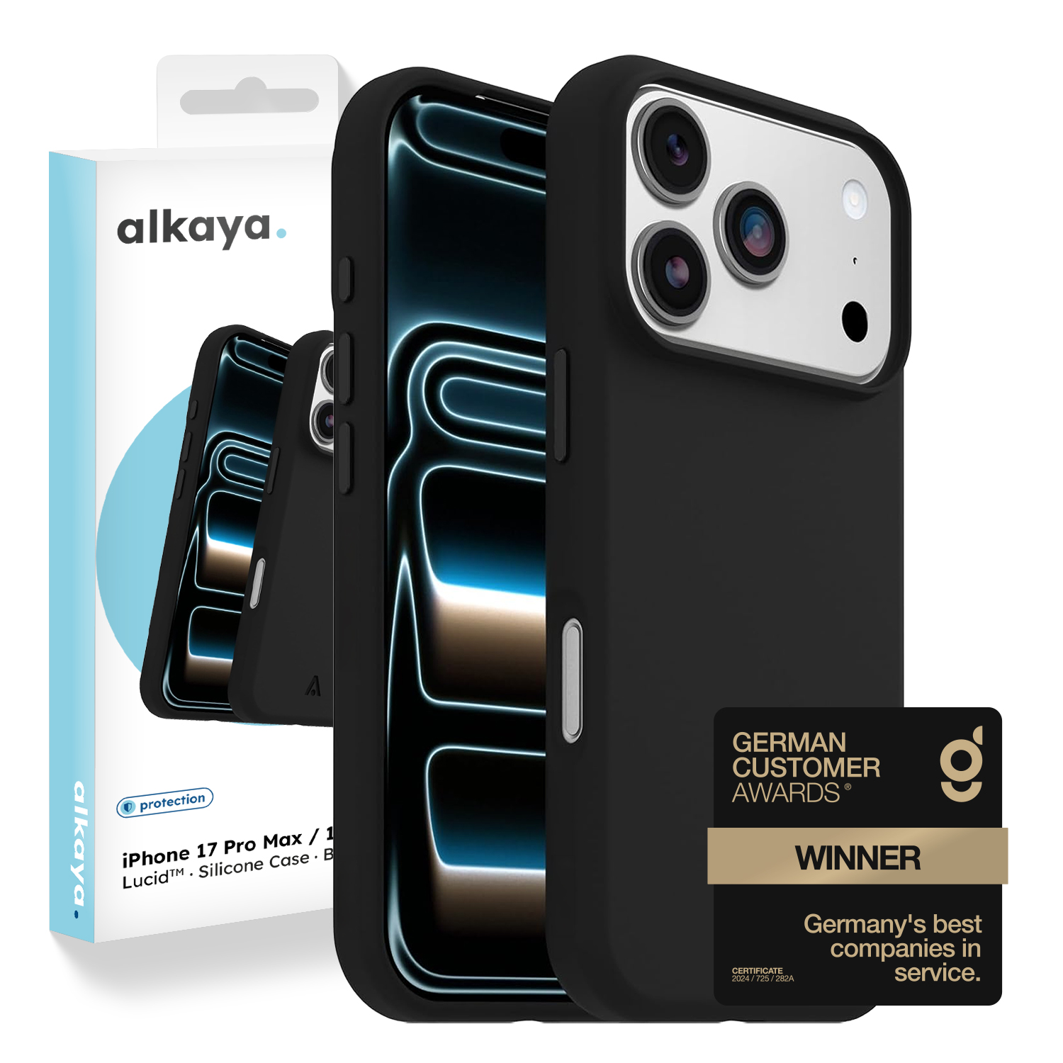 alkaya. | LUCID Silikon Case kompatibel mit Magsafe schwarz, iPhone  17 Pro Max/18 Pro Max