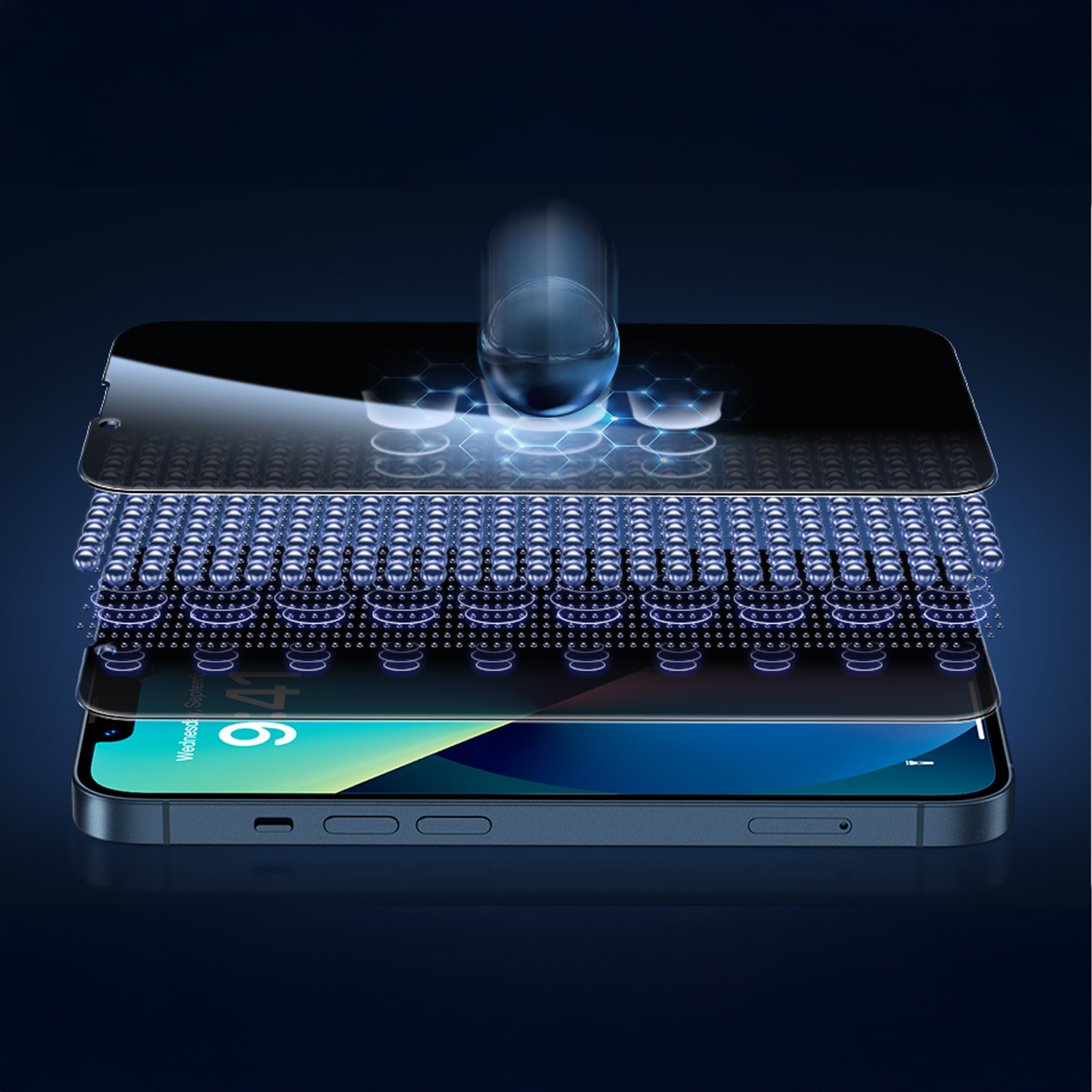 alkaya. | A Shield | Display-Sichtschutzglas | 3D Full Cover | Privacy, iPhone 14 Plus