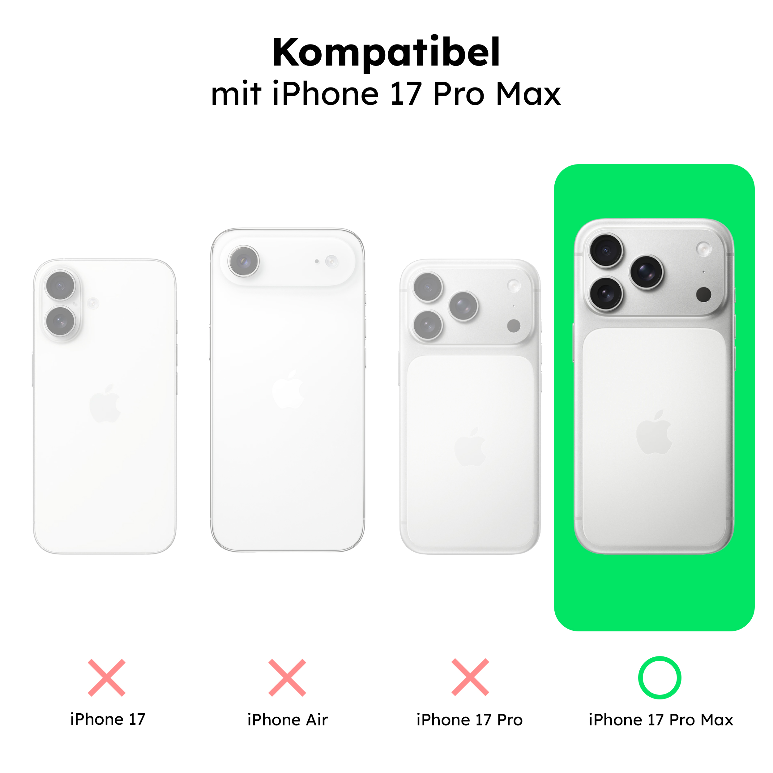 alkaya. | LUCID Clear Case kompatibel mit Magsafe transparent, iPhone 17 Pro Max