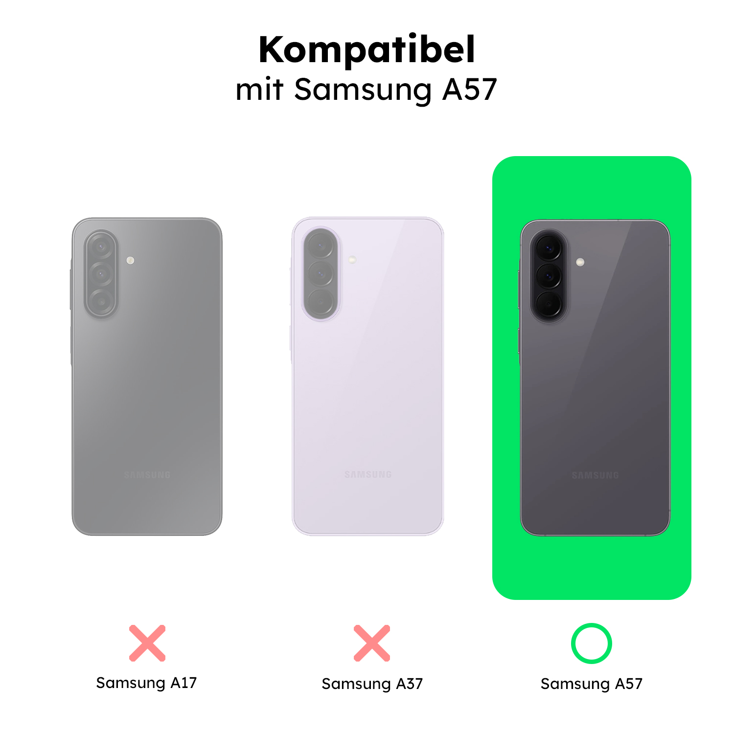 alkaya.| FROSTED Case Kompatibel mit MagSafe, Samsung A57 Pink