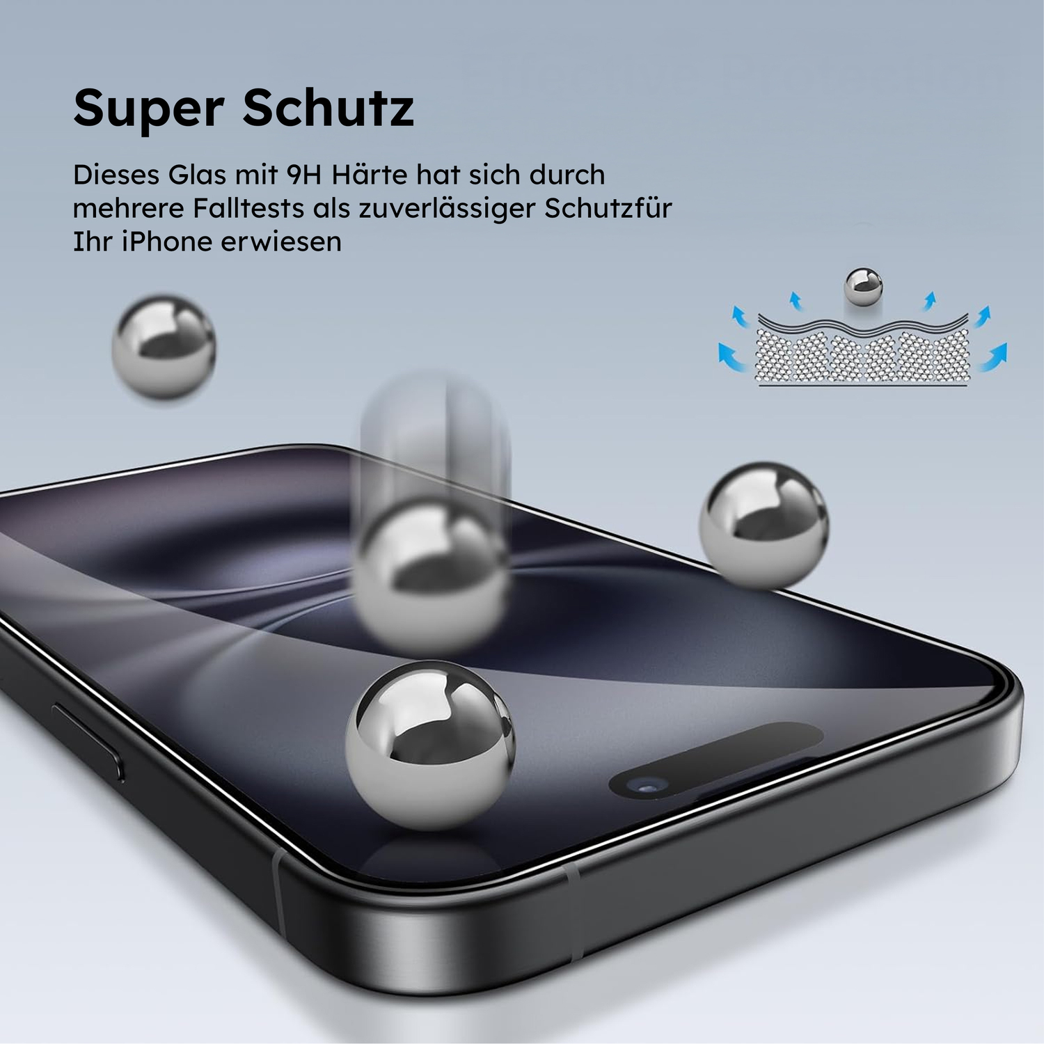 alkaya. | A Shield | Displayschutzglas | 3D Full Cover transparent, iPhone 15 Plus / 16 Plus