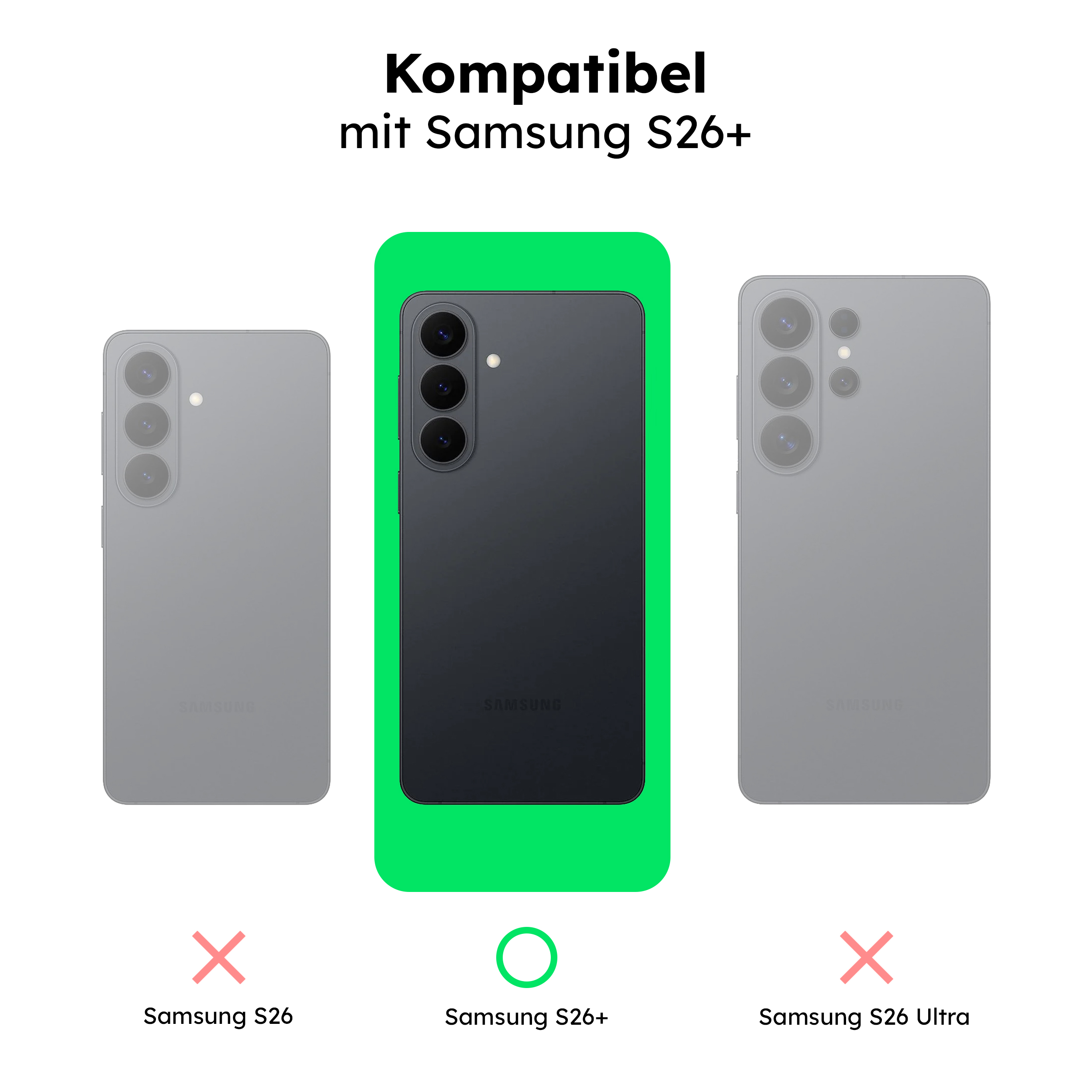 alkaya. | A Shield | Displayschutzglas | 3D Full Cover transparent, Samsung S26 Plus