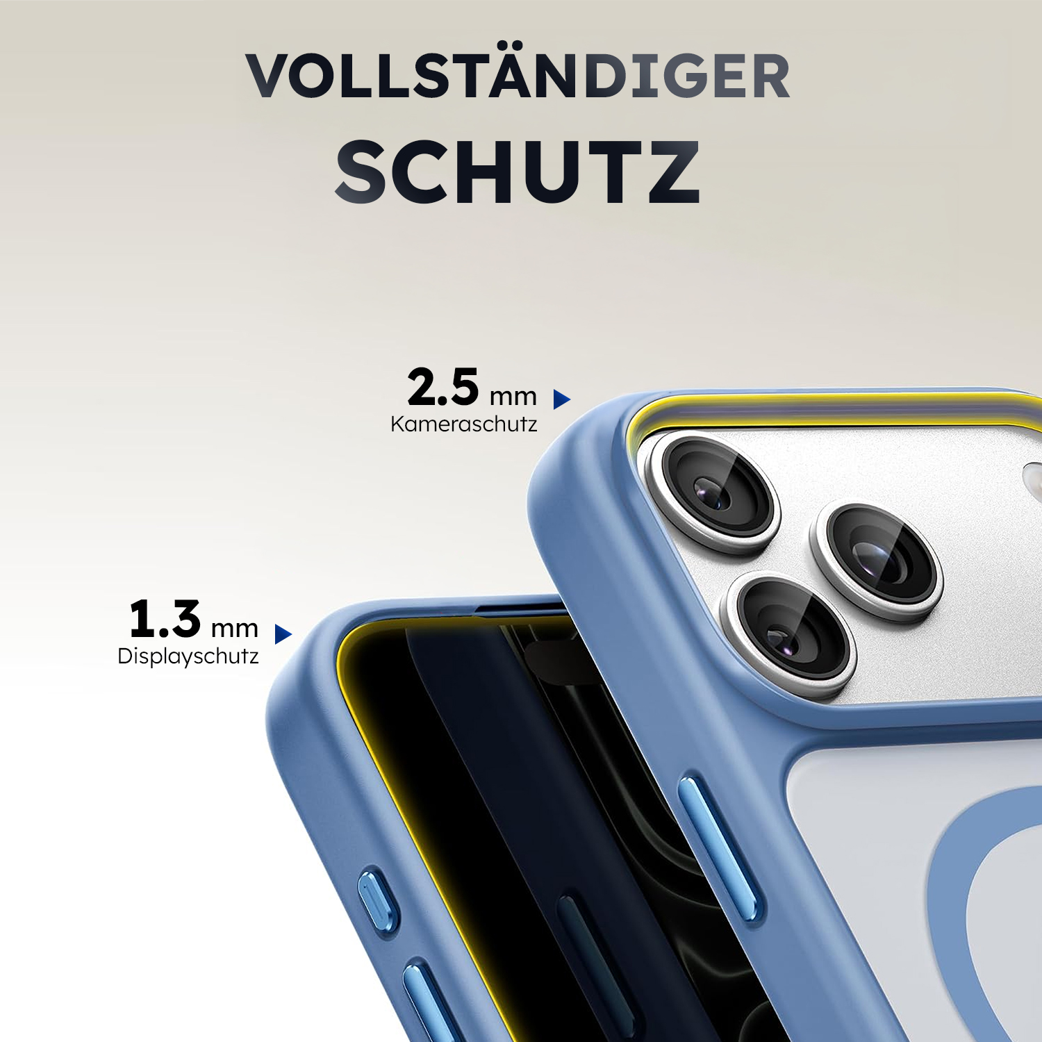 alkaya. | LUCID FROSTED Case kompatibel mit Magsafe blau, iPhone 18 Pro