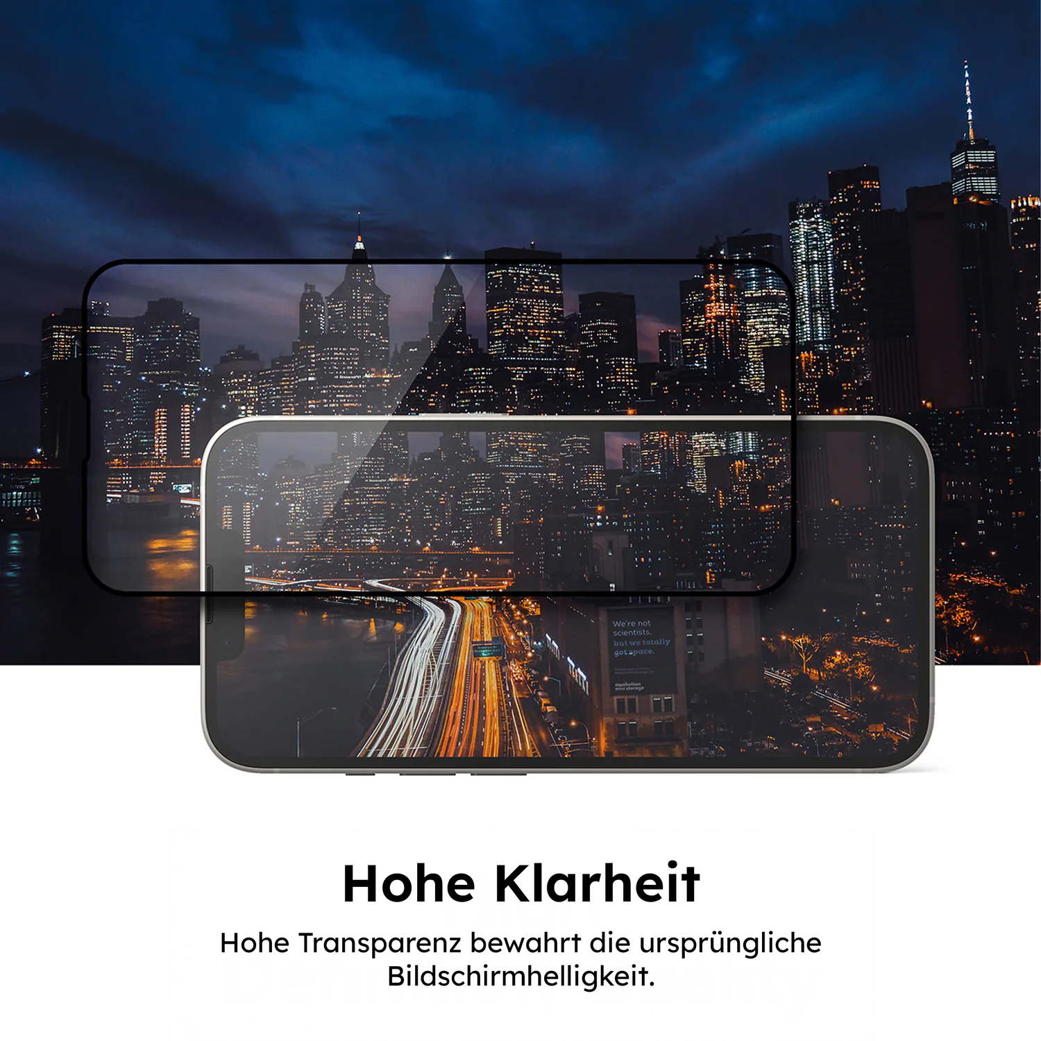 alkaya. | A Shield | Displayschutzglas | 3D Full Cover transparent, iPhone 15 Pro