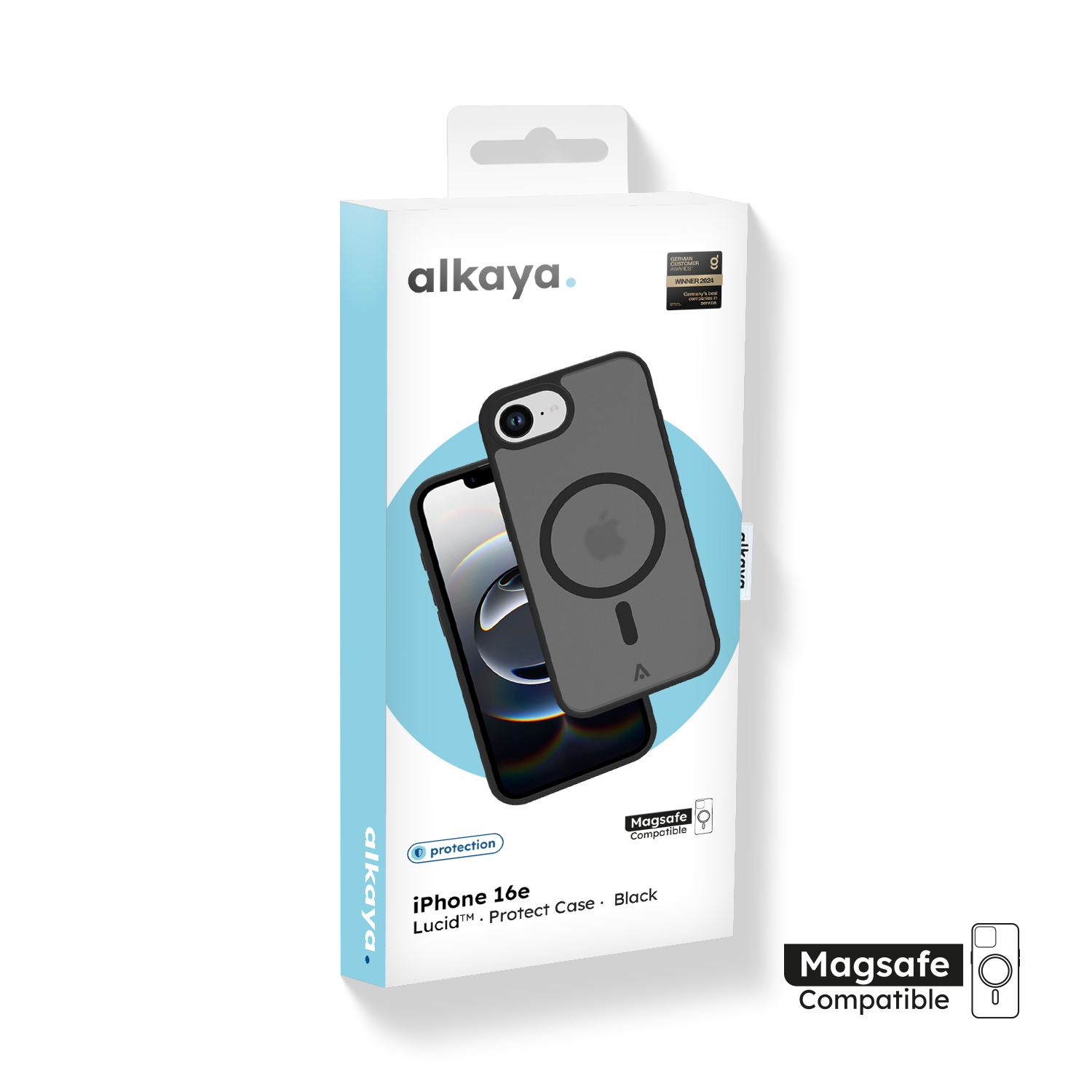 alkaya. | LUCID Protect Case kompatibel mit Magsafe  schwarz, iPhone 16e / 17e