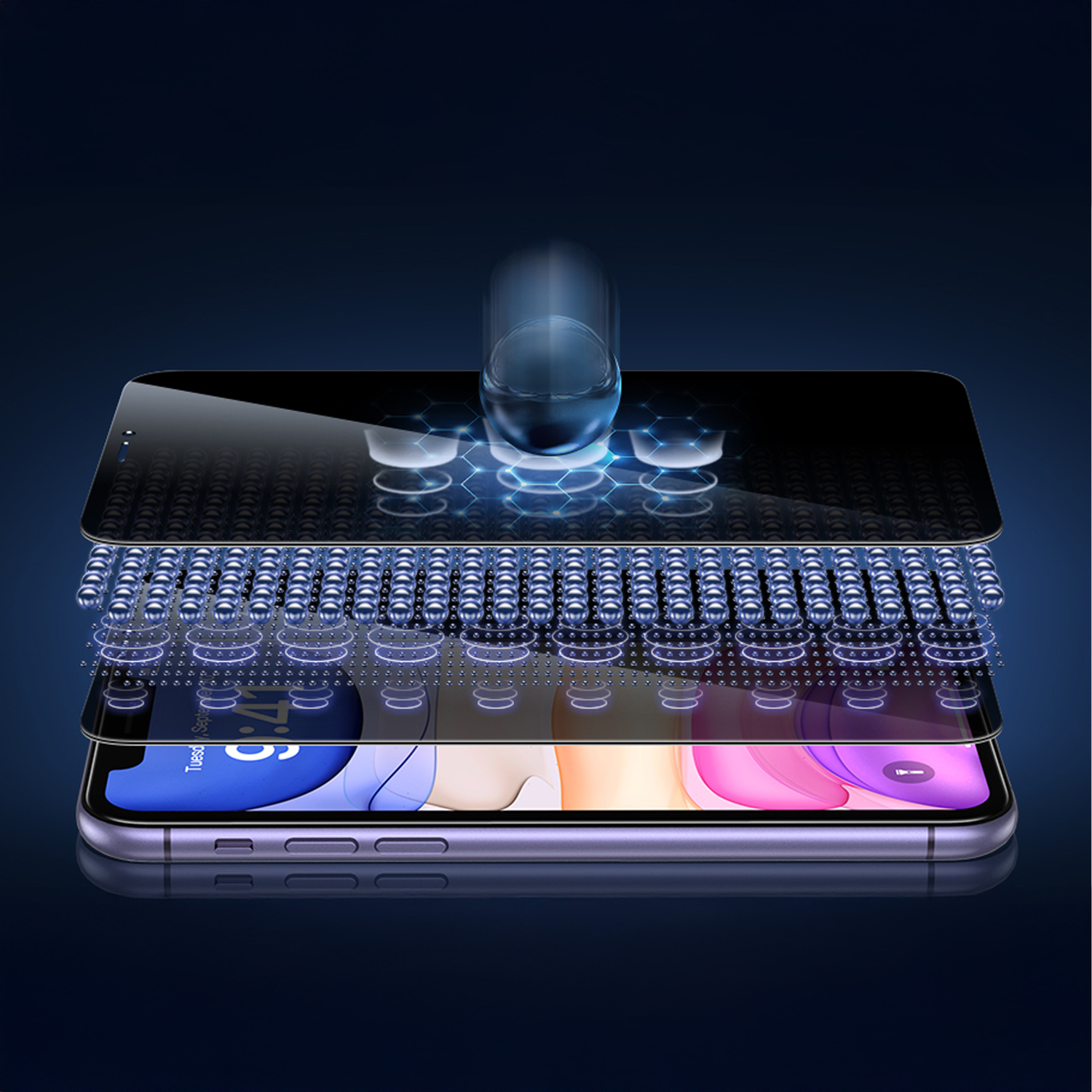 alkaya. | A Shield | Display-Sichtschutzglas | 3D Full Cover | Privacy, iPhone XR/11