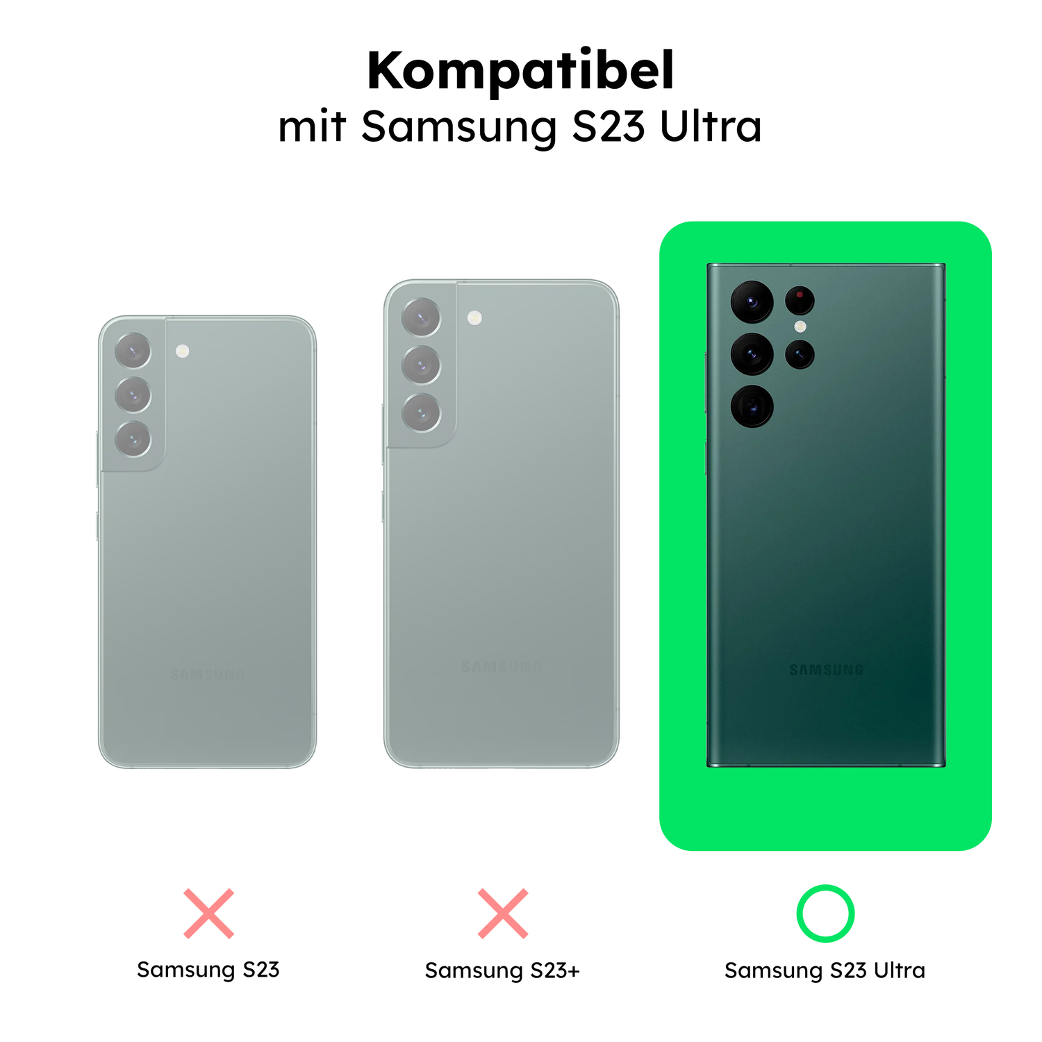 alkaya. | LUCID Clear Case kompatibel mit Magsafe transparent, Samsung S23 Ultra