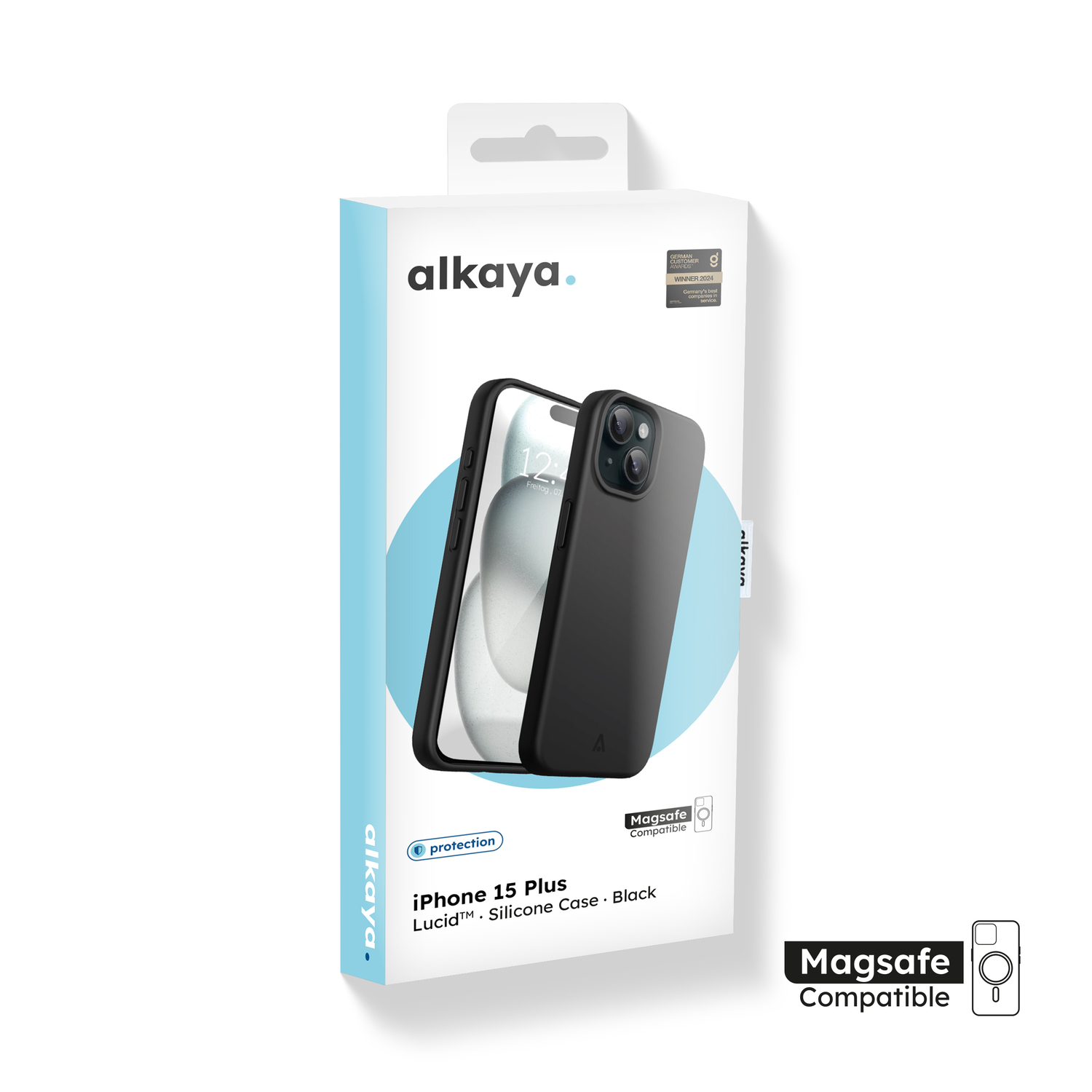 alkaya. | LUCID Silikon Case kompatibel mit Magsafe schwarz, iPhone 15 Plus
