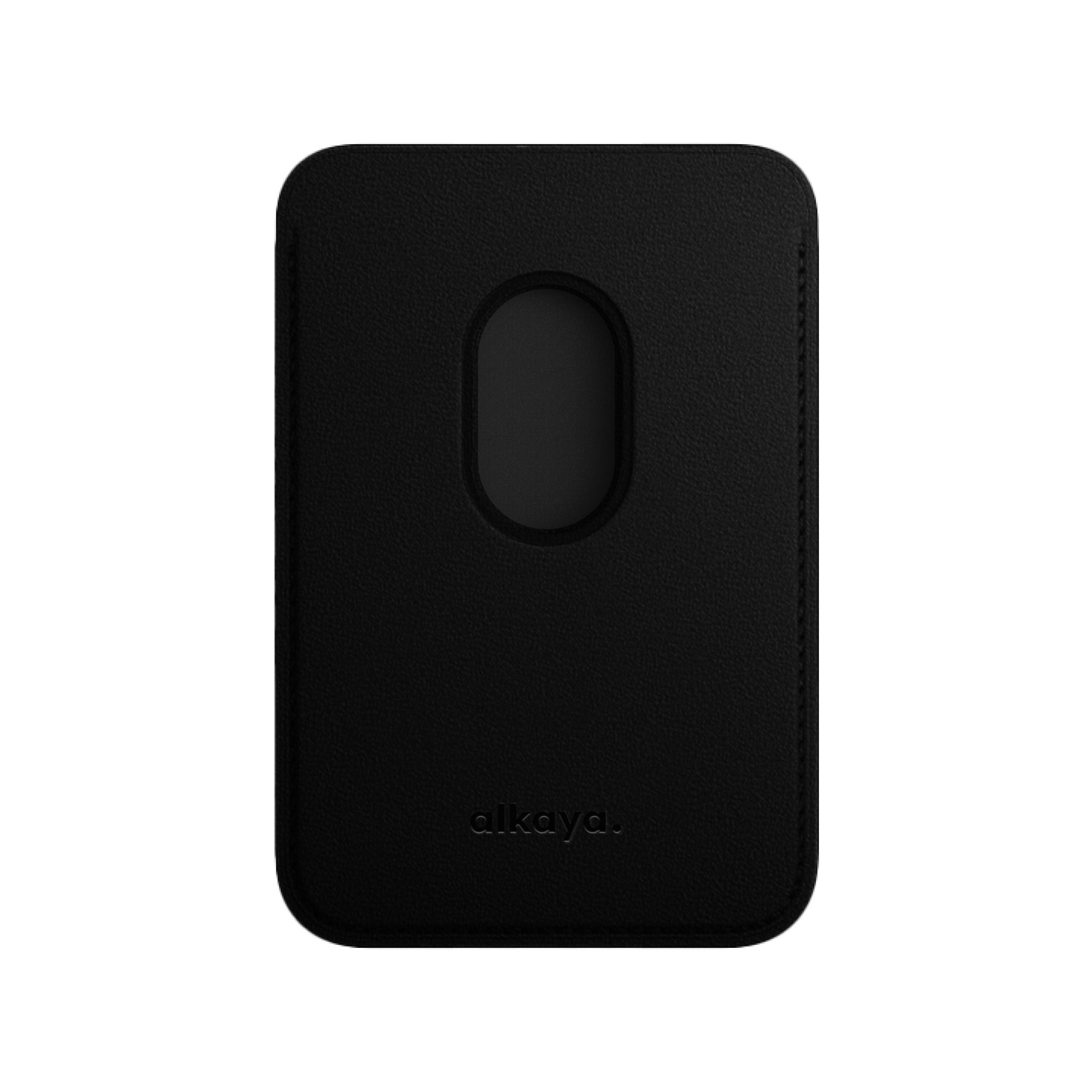 alkaya. | Cardy | Card Holder für bis zu 3 Karten unterstützt MagSafe-Technologie, schwarz