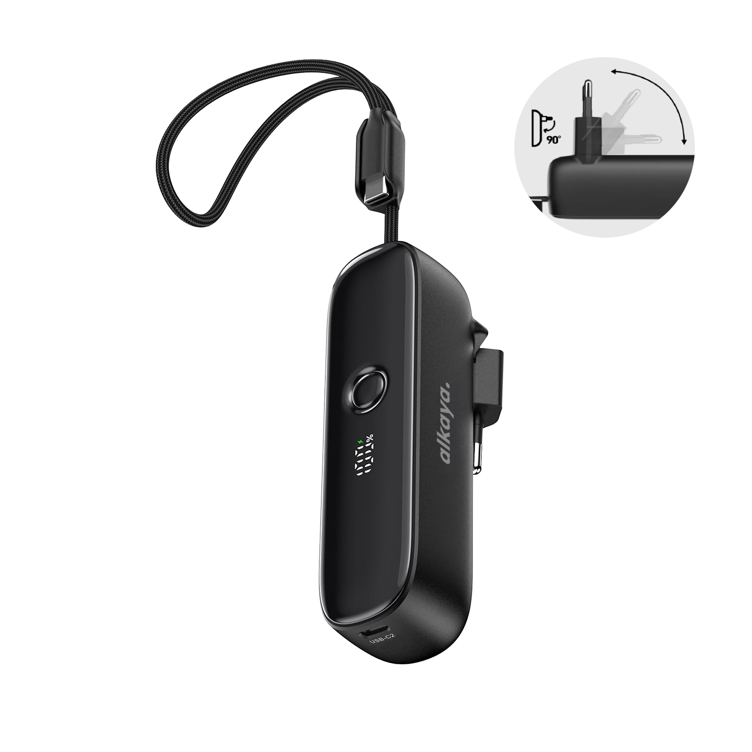 alkaya. | Hybrid Charger 5.000 mAh Powerbank mit Stecker 2in1 & Wall Charger, USB-C 22W Super Fast Charging