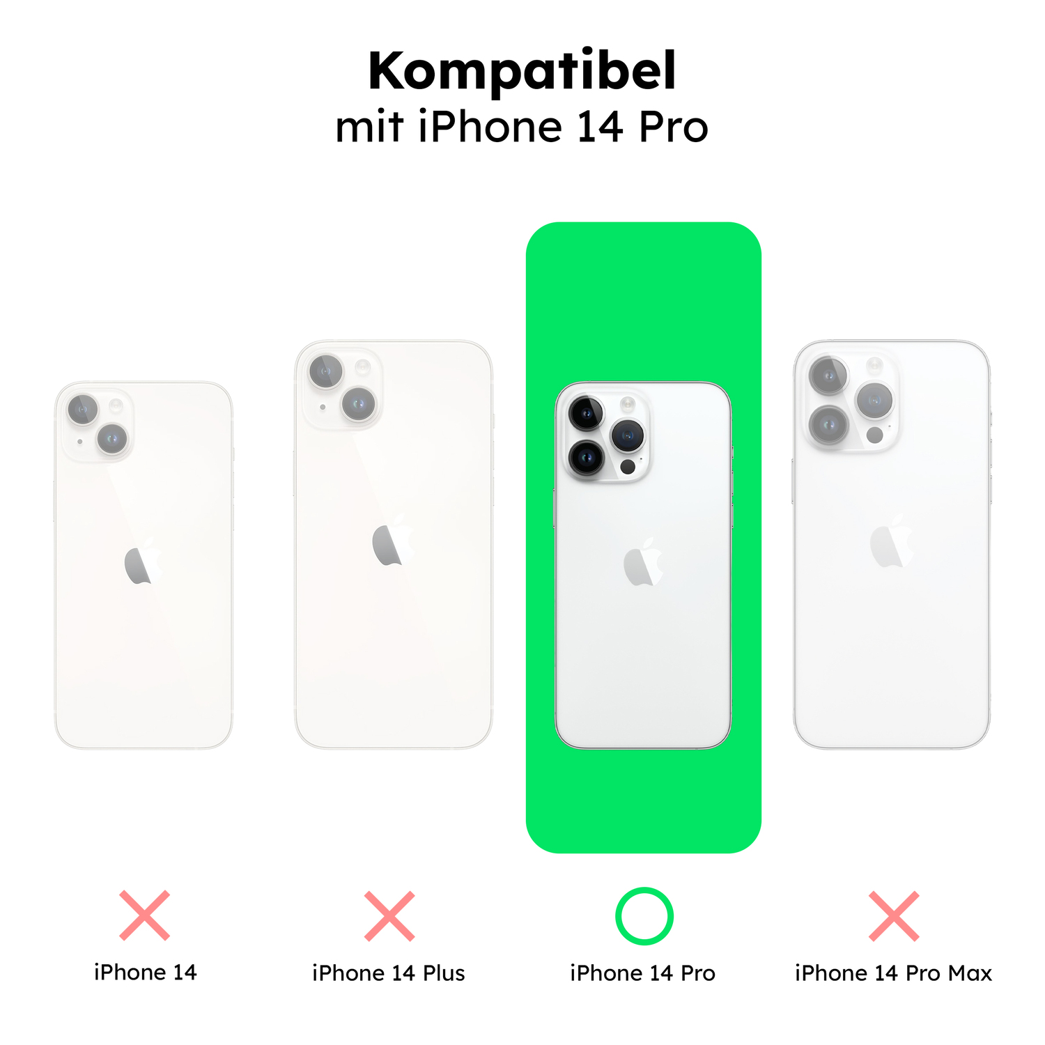 alkaya. | LUCID Clear Case kompatibel mit Magsafe transparent, iPhone 14 Pro