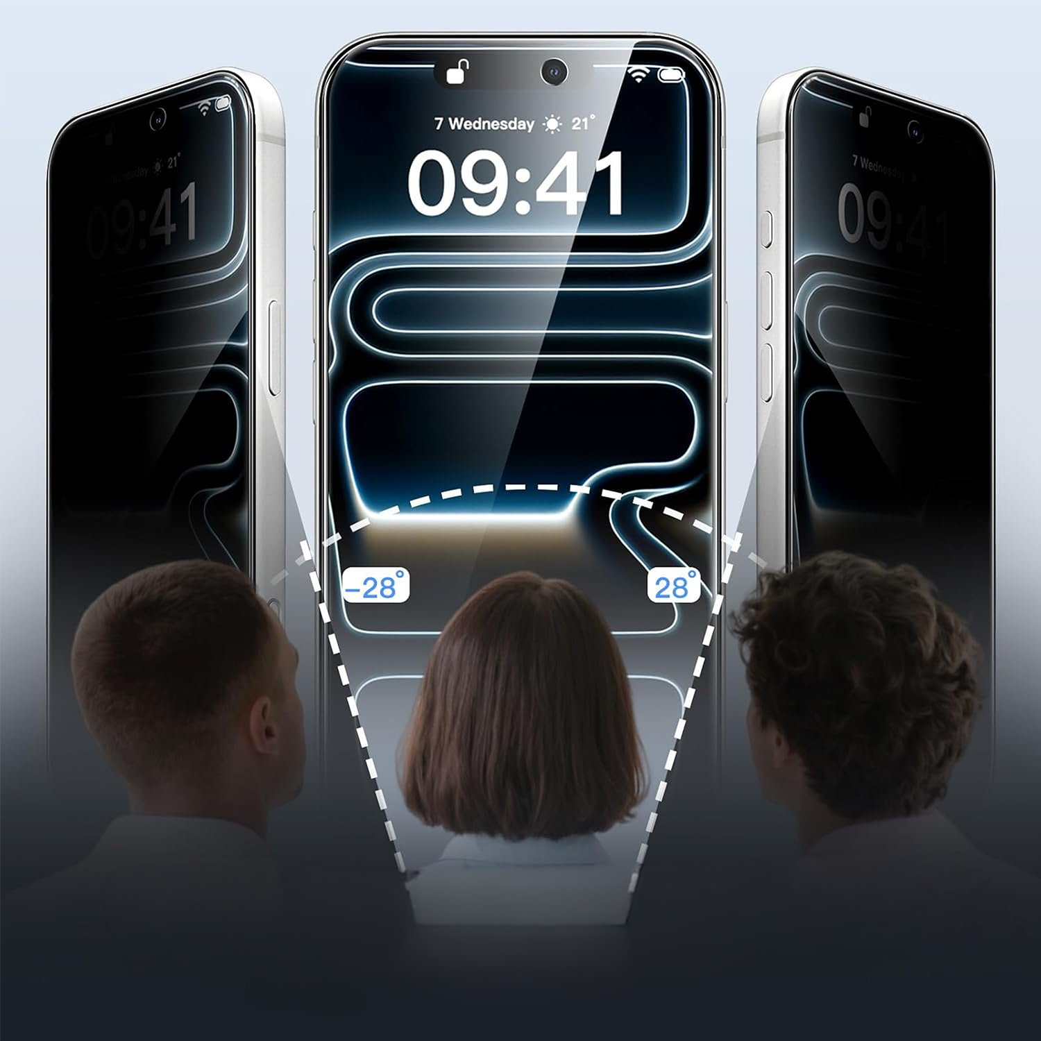 alkaya. | 2 In 1 A Shield | 2x Displayschutzglas mit Installation Kit + 1x Kameraschutzglas, privacy, iPhone 18 Pro